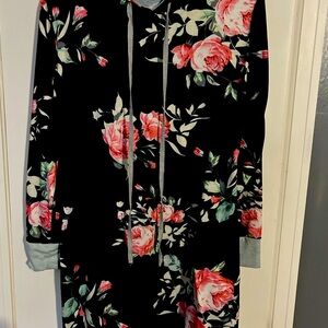 Floral Hoodie Dress